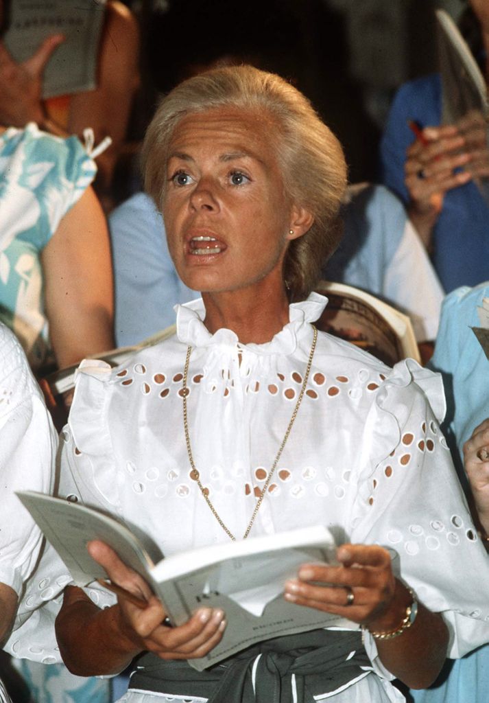The Duchess Of Kent Holding A Hymn Book And Singing With The Bach Choir At The Kings Lynn Music Festival 