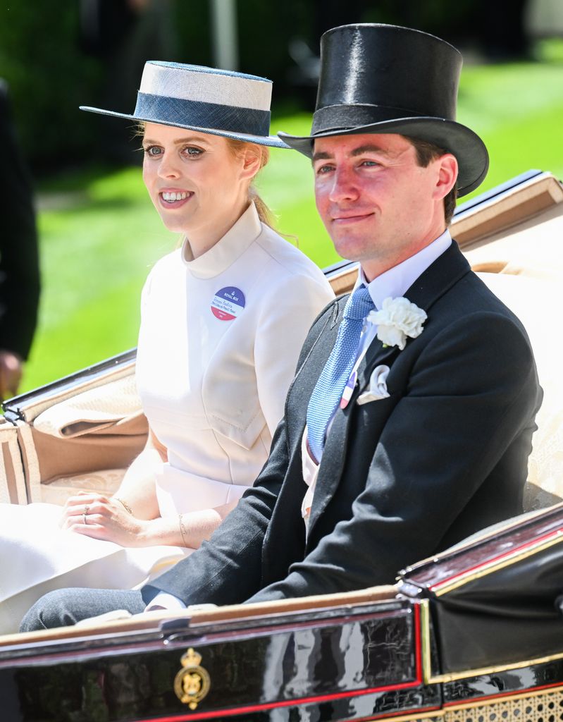 Beatrice and Edoardo in carriage
