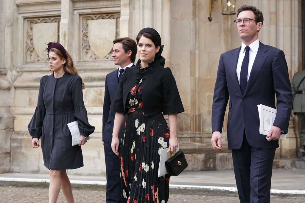 Princess Eugenie pada pelayanan Thanksgiving untuk kehidupan Duke of Edinburgh, di Westminster Abbey 