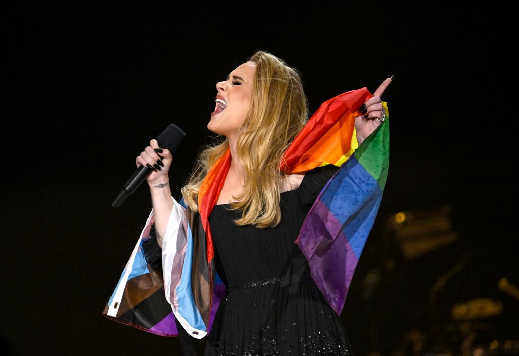 Adele performs on stage as American Express present BST Hyde Park in Hyde Park on July 02, 2022 in London, England.