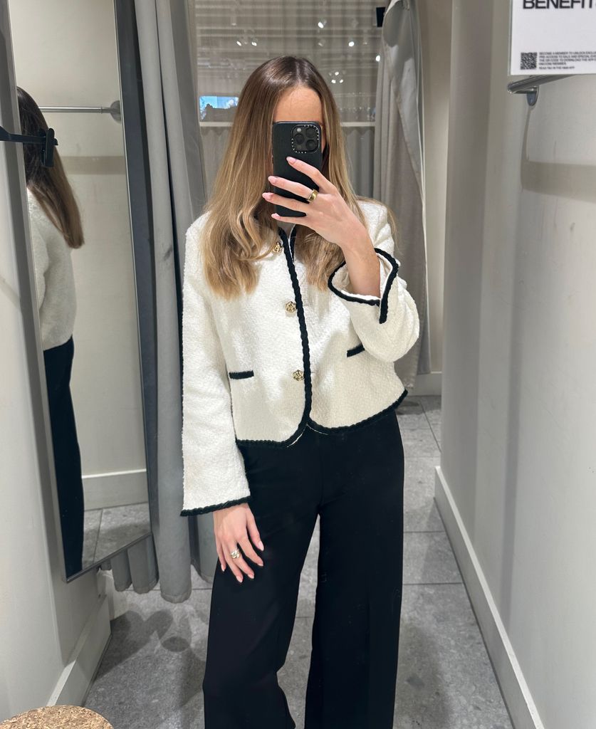 HELLO!'s Shopping Editor Hollie Brotherton tried H&M's new Chanel-style bouclé jacket 