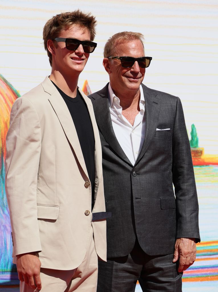 Kevin Costner's teenage son Cayden towers over his father as they attend  film premiere | HELLO!