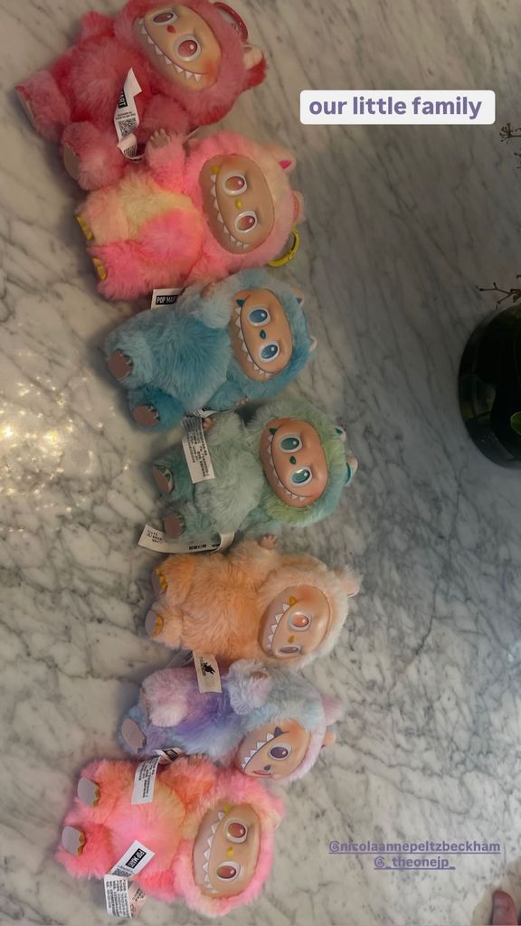 Nicola shared a picture of her Labubus