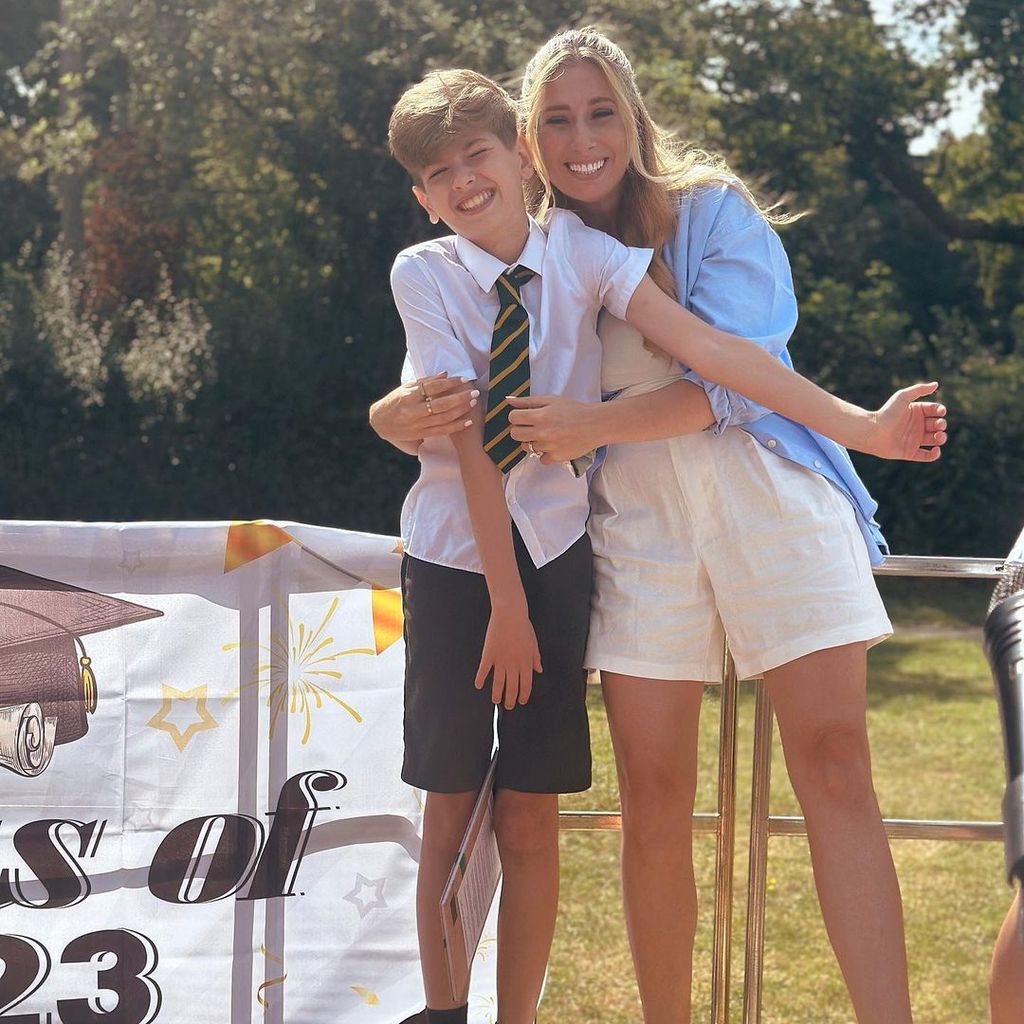 stacey solomon son leighton hugging