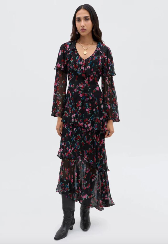 Rixo Blue 'Loralyn' Floral Dress