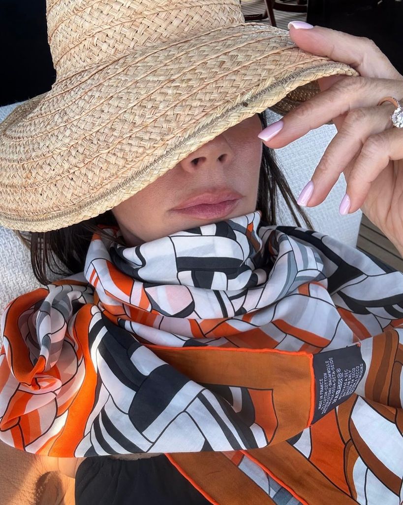 Victoria looked stunning in her Hermès scarf