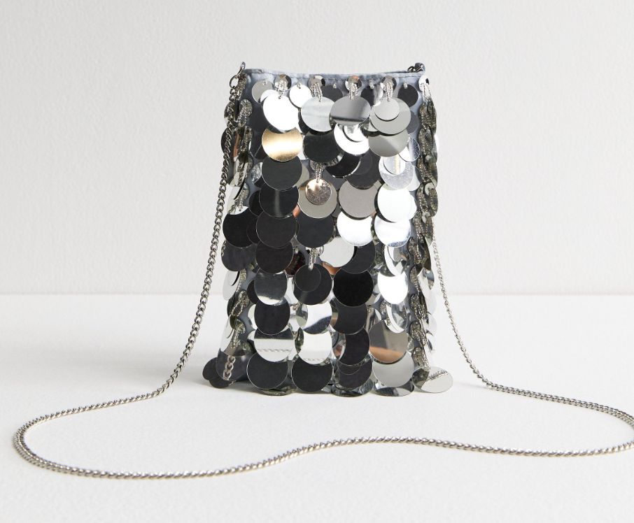 New Look sequin phone bag