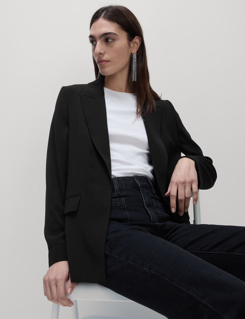 M&S Collection Relaxed Single Breasted Blazer