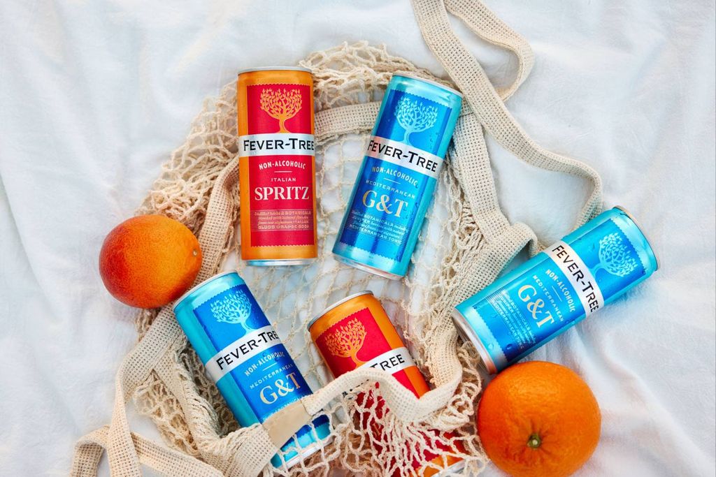 Fever-Tree Non Alcoholic G&T cocktails in a can
