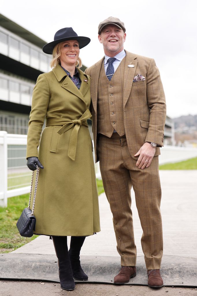 Zara Tindall and Mike Tindall on day three of the 2025 Cheltenham Festival 