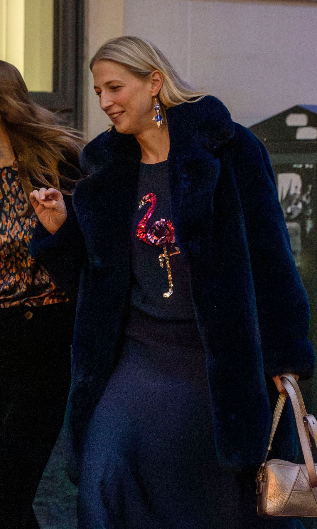 Lady Gabriella Windsor in a shirt with a sequin flamingo on it