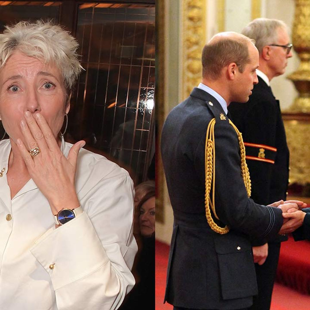 Emma Thompson on meeting 'wonderful' Prince William when she received her damehood at Buckingham Palace