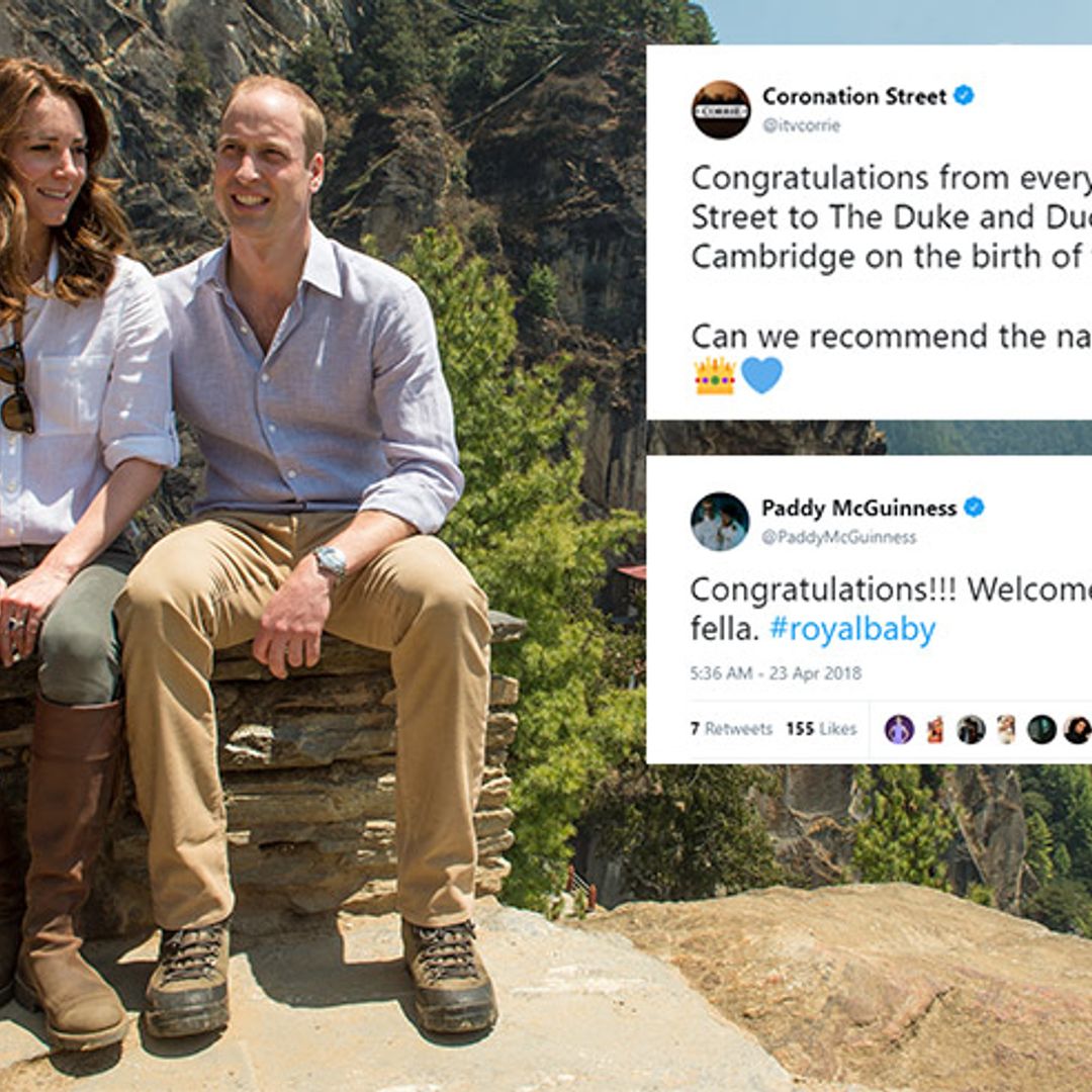 David Walliams and other celebrities congratulate Kate Middleton & Prince William on the birth of baby boy