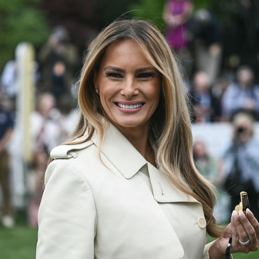 Melania Trump is a vision in beige amid unexpected White House appearance