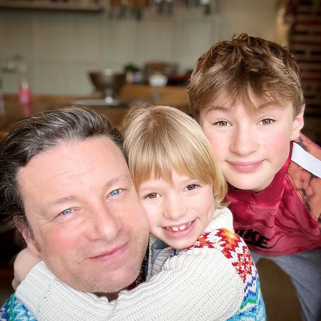 Jamie Oliver's latest photo of lookalike sons Buddy and River leaves fans asking questions