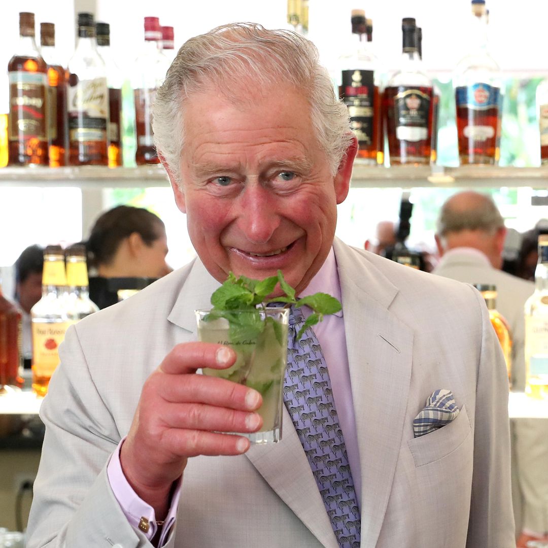 King Charles' al fresco gin bar pictured at royal home - and it's pink
