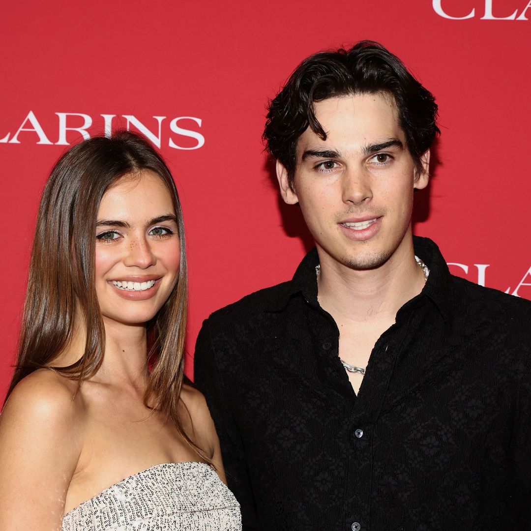 Pierce Brosnan's son Paris' model girlfriend embraces the naked dress trend in glitzy bodysuit