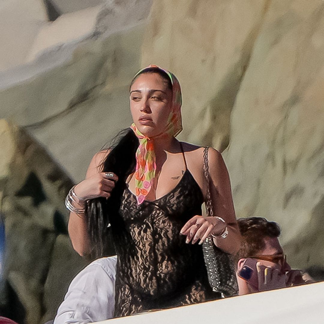 Lourdes Leon stuns in sheer lace catsuit as she arrives in St Barts with Madonna, 65, and brother Rocco Ritchie