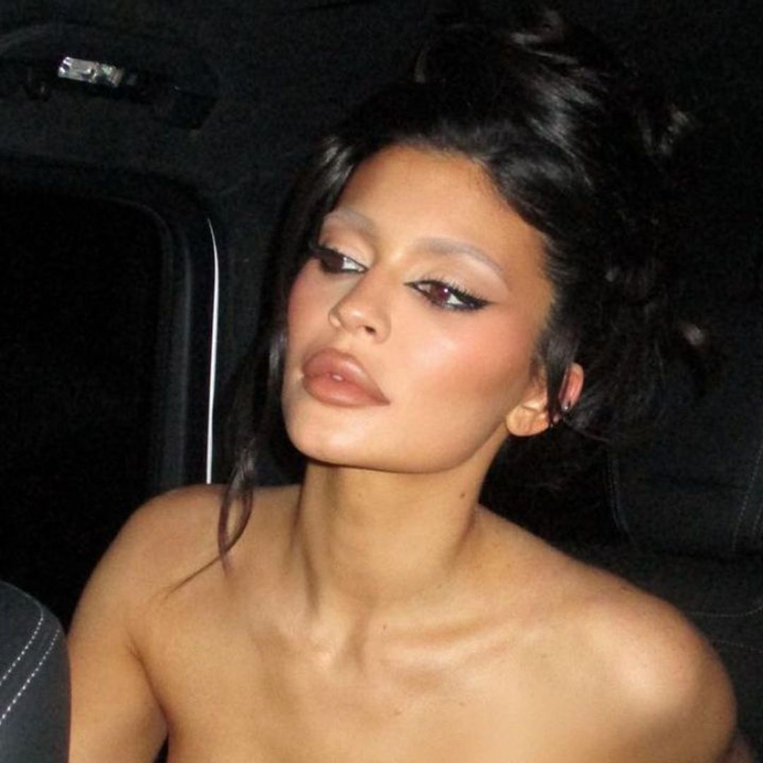 Kylie Jenner is the latest celebrity to jump on the bleached eyebrows trend