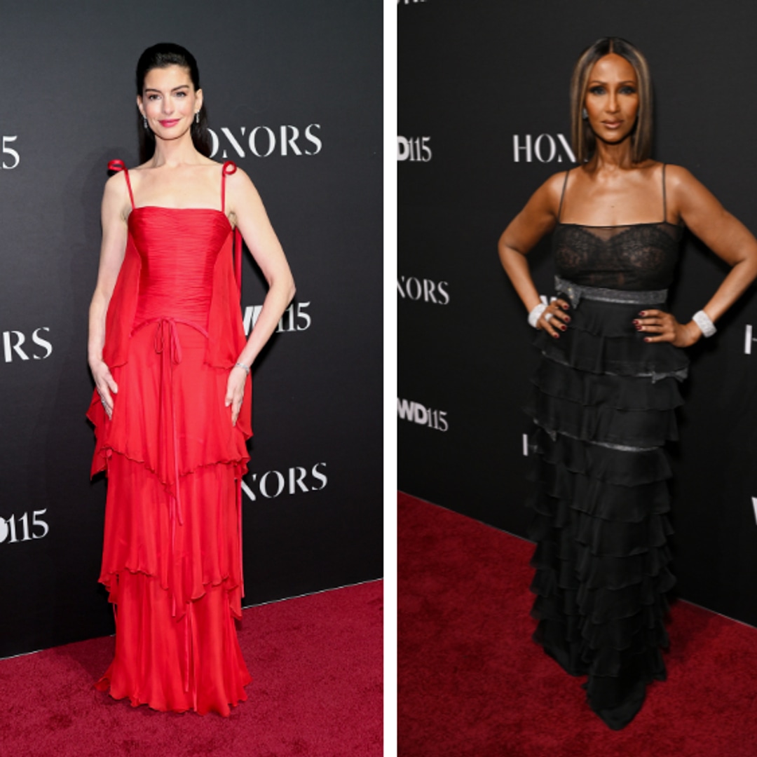 Anne Hathaway leads the best dressed in glam red frock at NY: 2025 WWD Honors