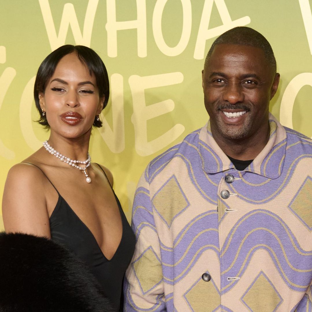 Idris Elba's wife Sabrina has a total Bond-girl moment in silhouette-skimming silky dress