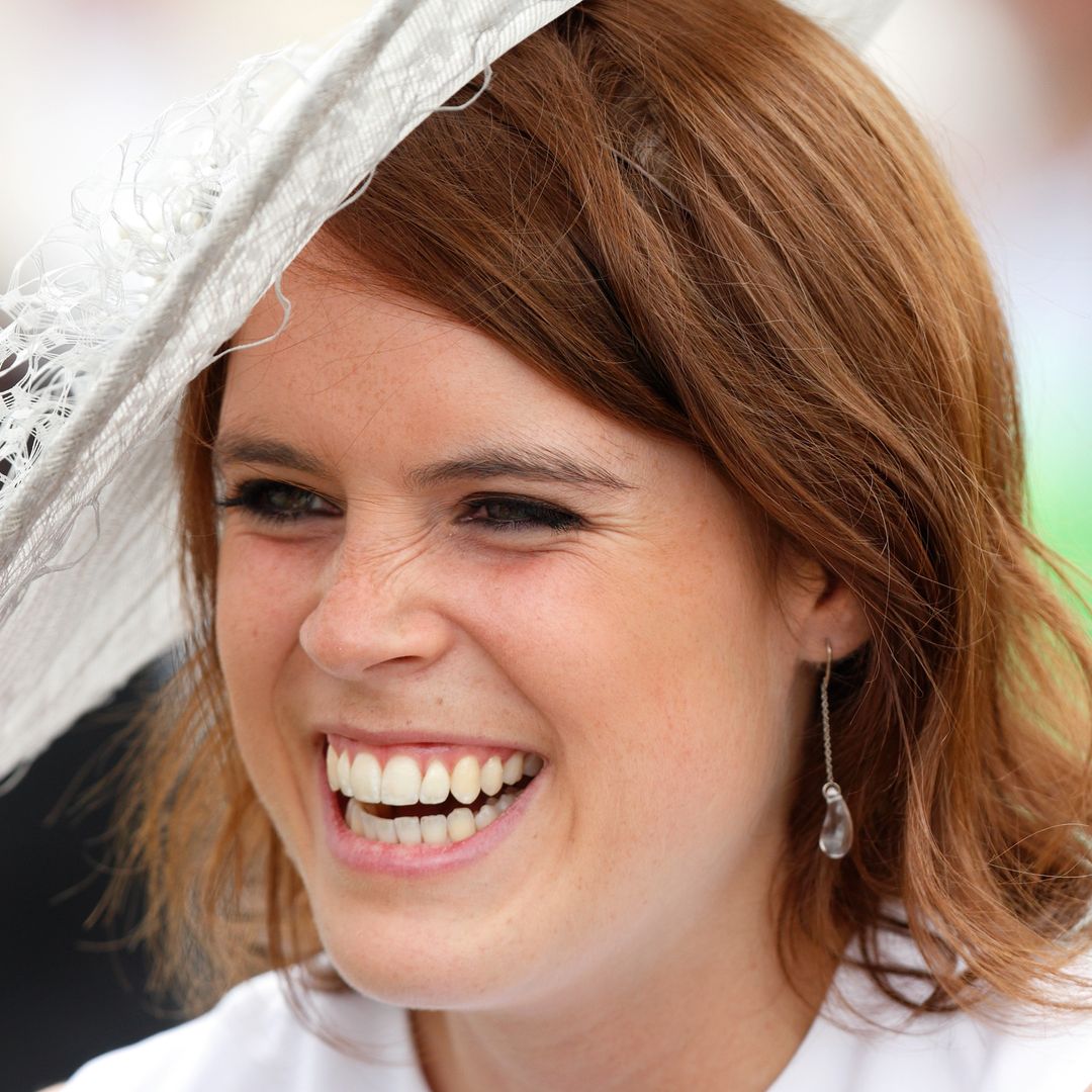Princess Eugenie has never looked better in bridal white - and veiled hat 