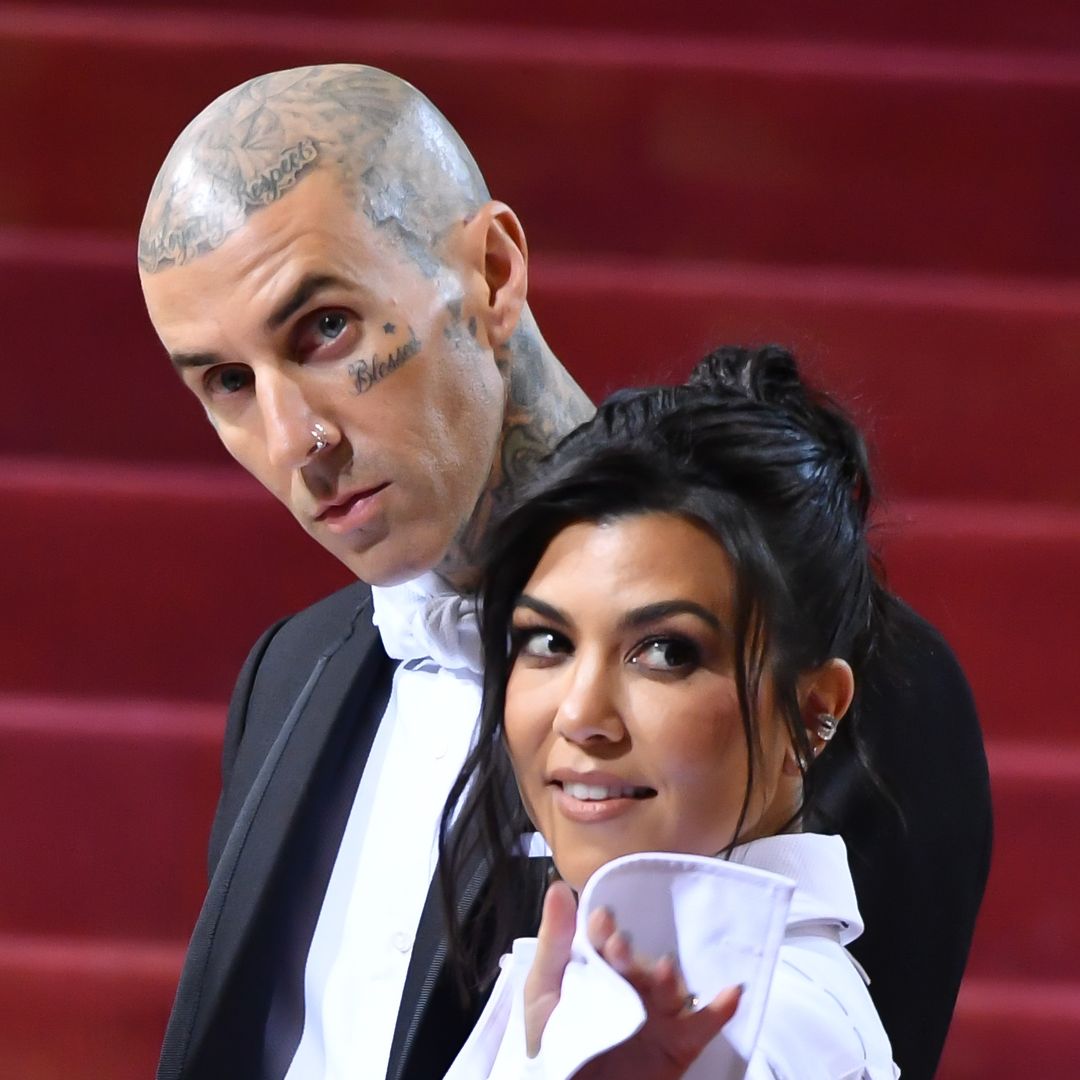 Kourtney Kardashian's son Rocky follows in dad Travis' footsteps in adorable photos