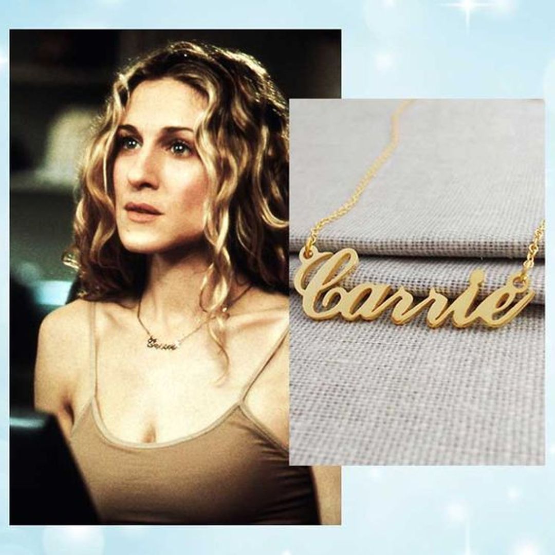 Carrie’s name necklace is back for Just Like That: The best nameplate pendants to get the look