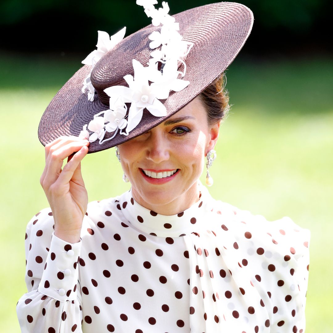 The Princess of Wales' windswept hair showcases blonde highlights 