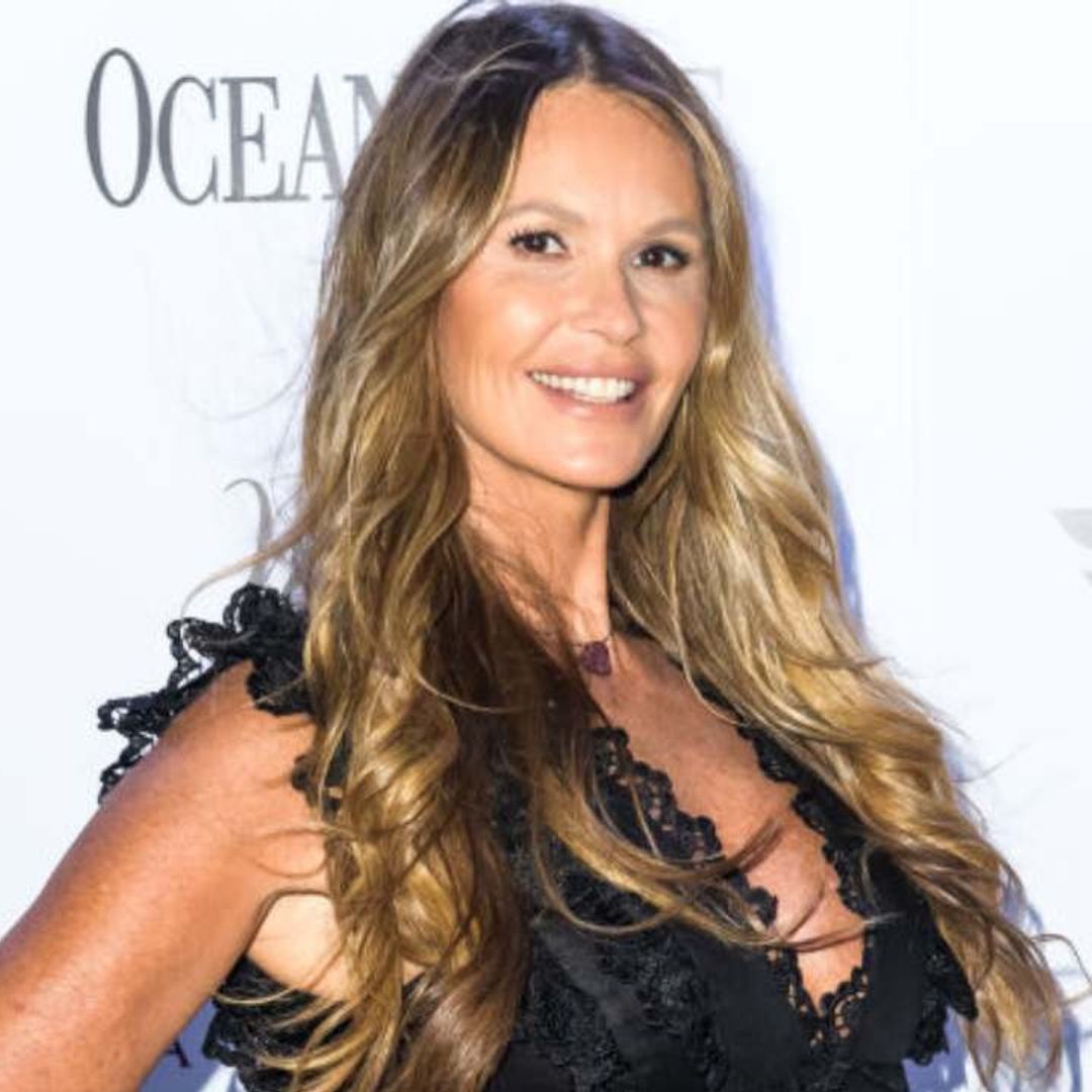 Elle Macpherson stuns in white bikini posing poolside at Florida mansion