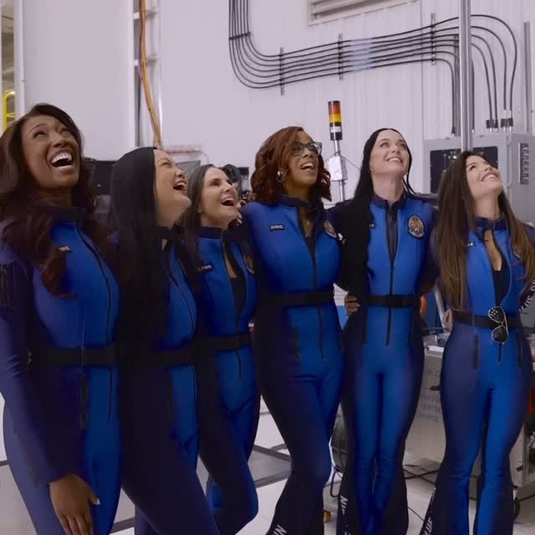 A-list crew react after completing 11-minute Blue Origin space flight