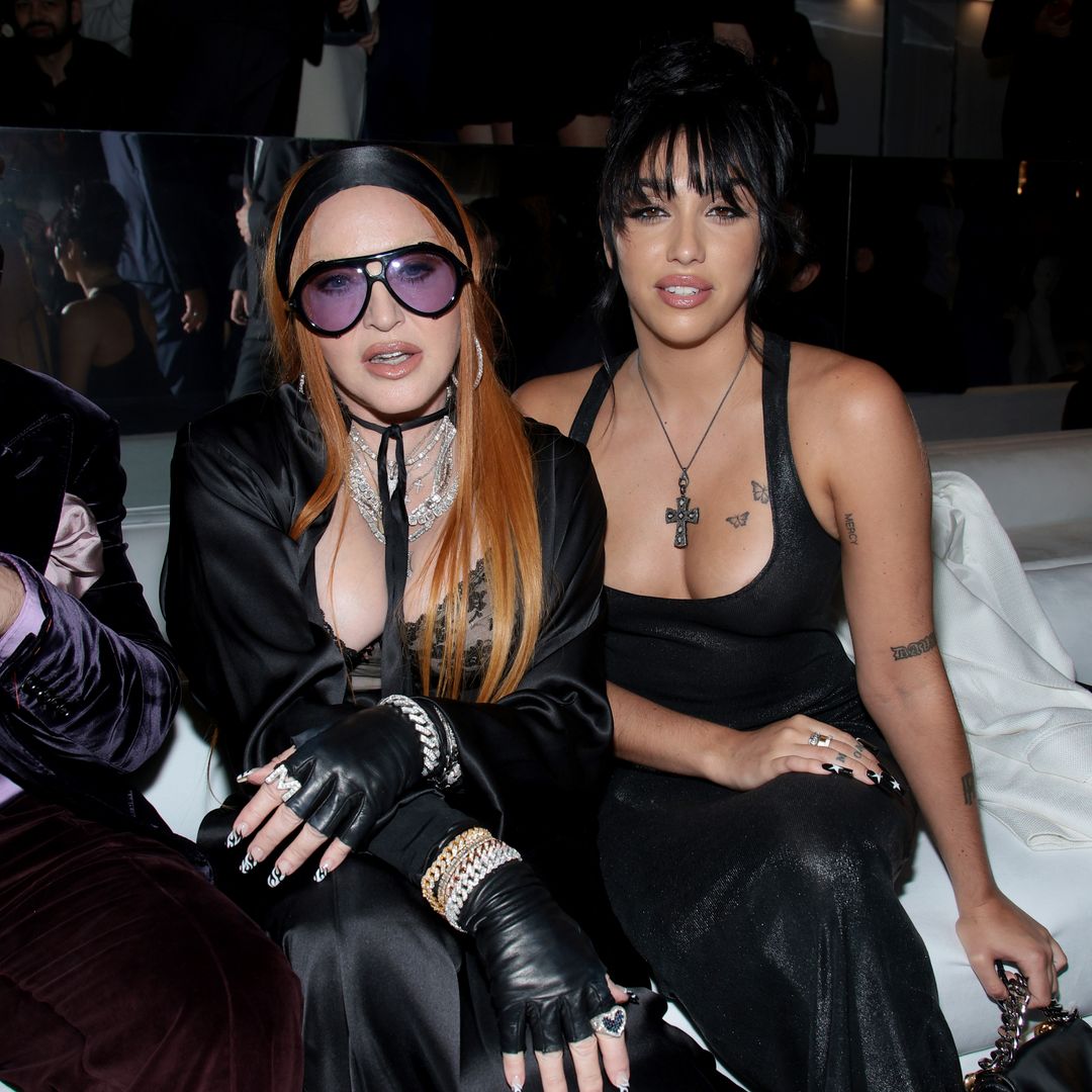 Madonna's daughter Lourdes Leon wows in plunging gold patterned dress for intimate concert experience