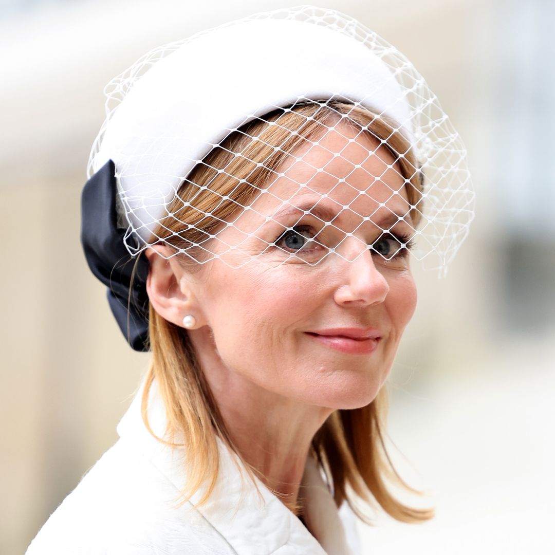 Geri Halliwell-Horner models bridal veil for ethereal solo appearance