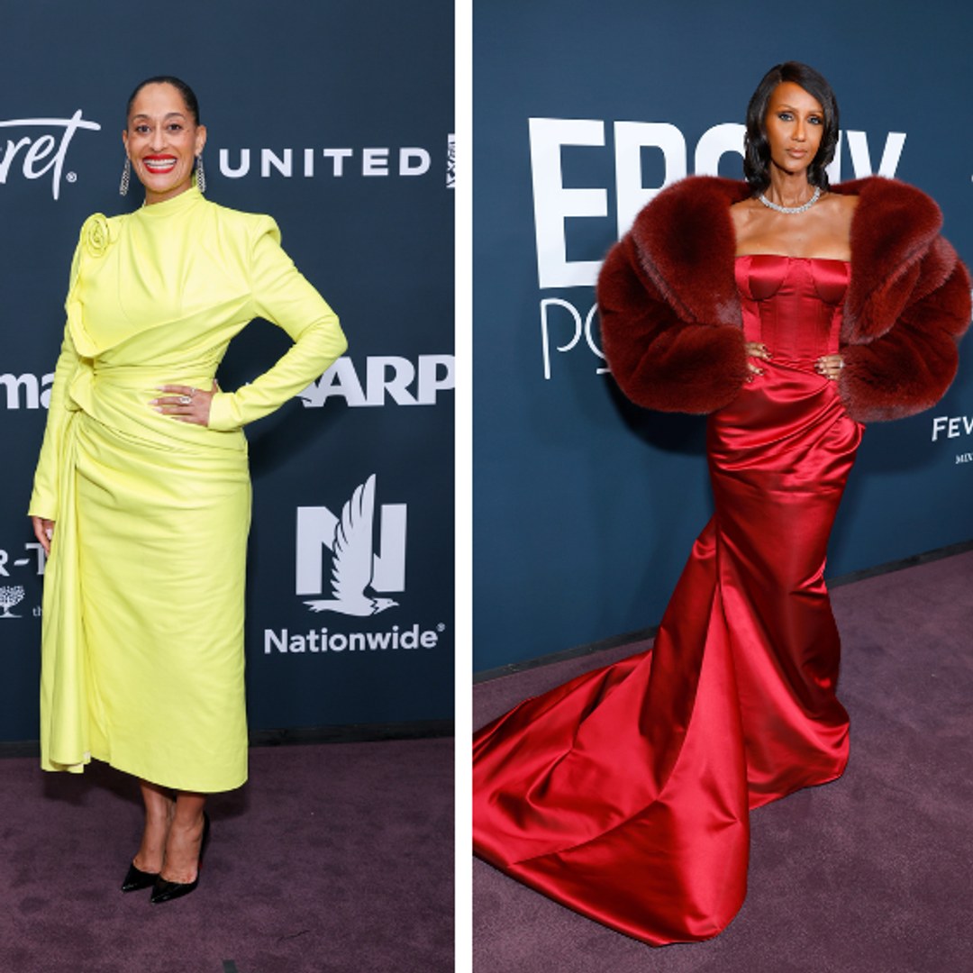 Iman leads the best dressed in red satin gown at Ebony Power 100 Gala
