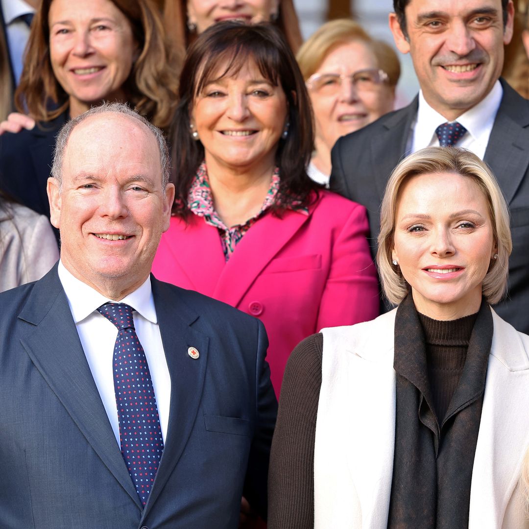 Princess Charlene stuns in elongated sleeveless blazer on rare outing