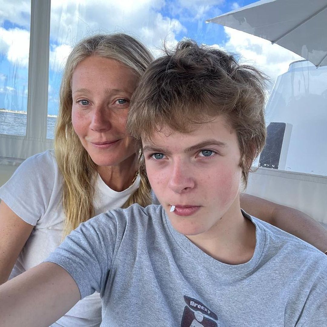 Moses Martin towers over Gwyneth Paltrow in rare appearance
