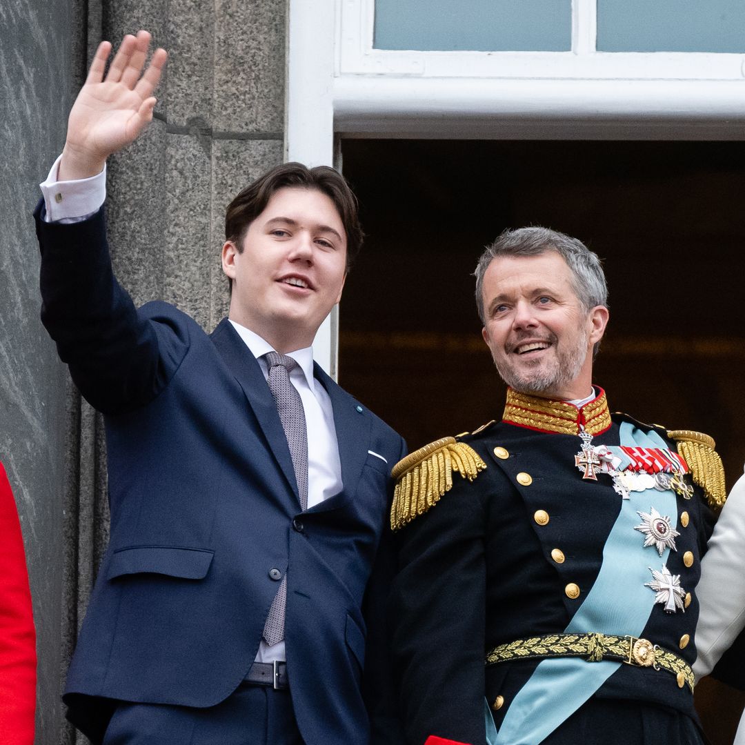 Crown Prince Christian looks so smart in military uniform as he reunites with parents