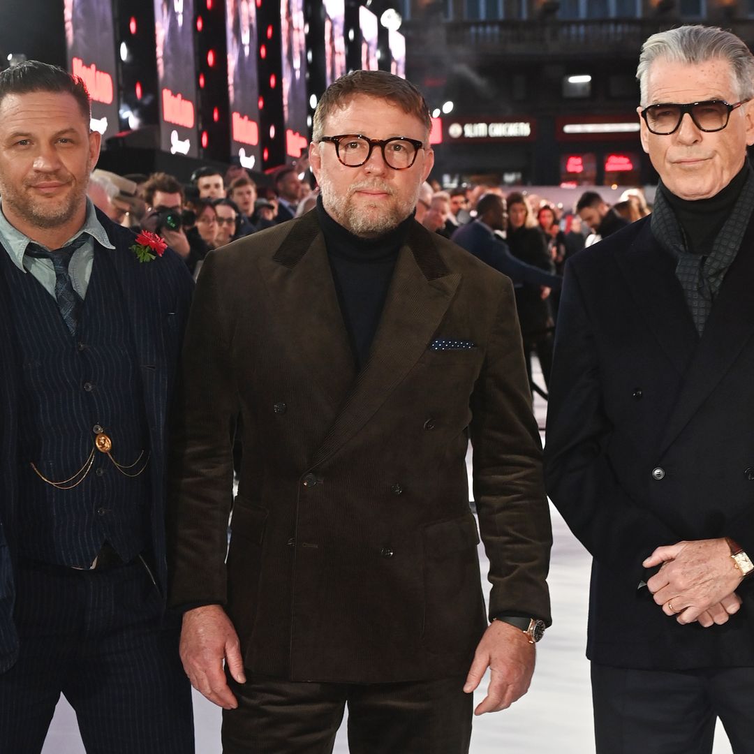 Pierce Brosnan and Tom Hardy cut stylish figures as they lead stars at MobLand premiere