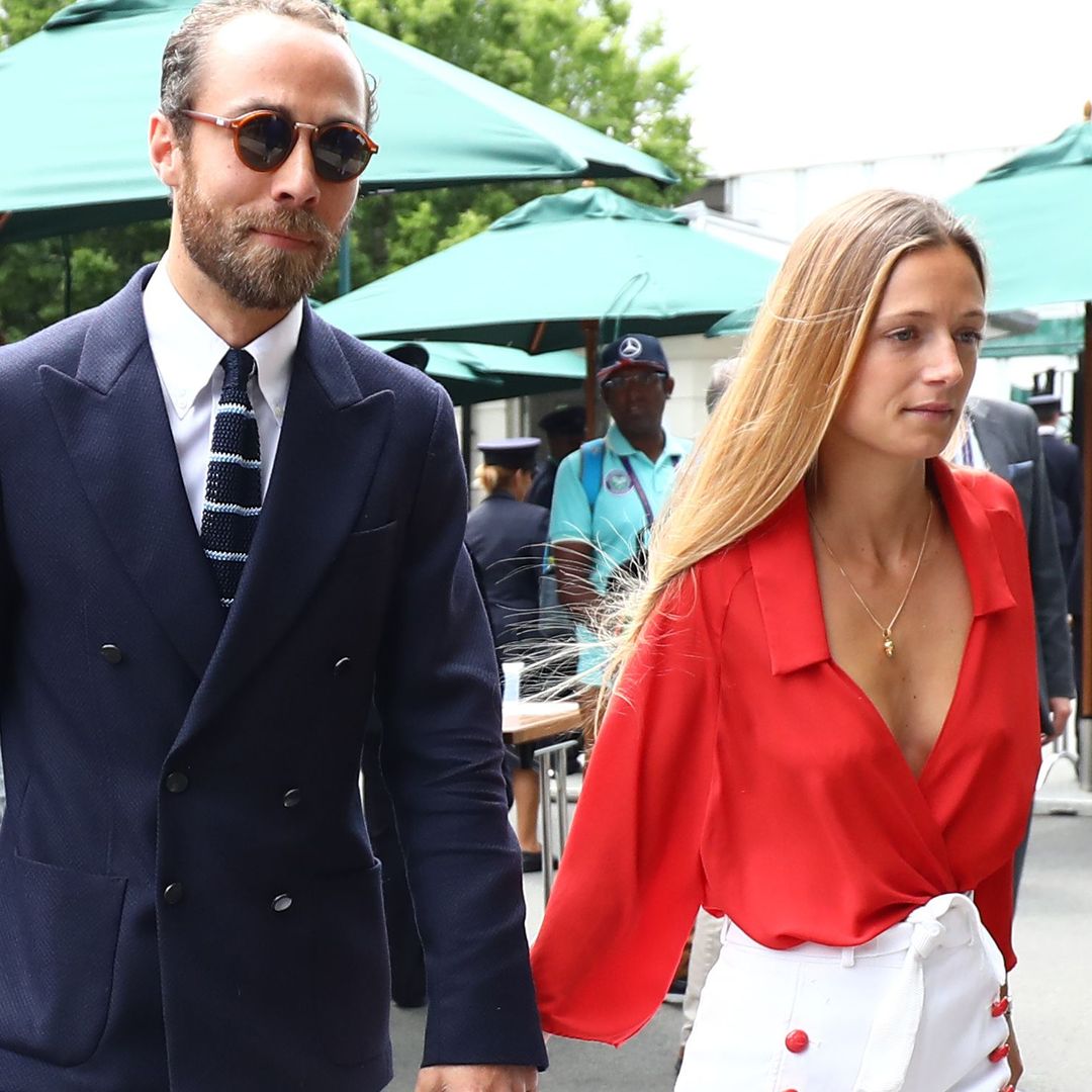 James Middleton's wife Alizée is a boho babe in waist-cinching dress and tumbling hair