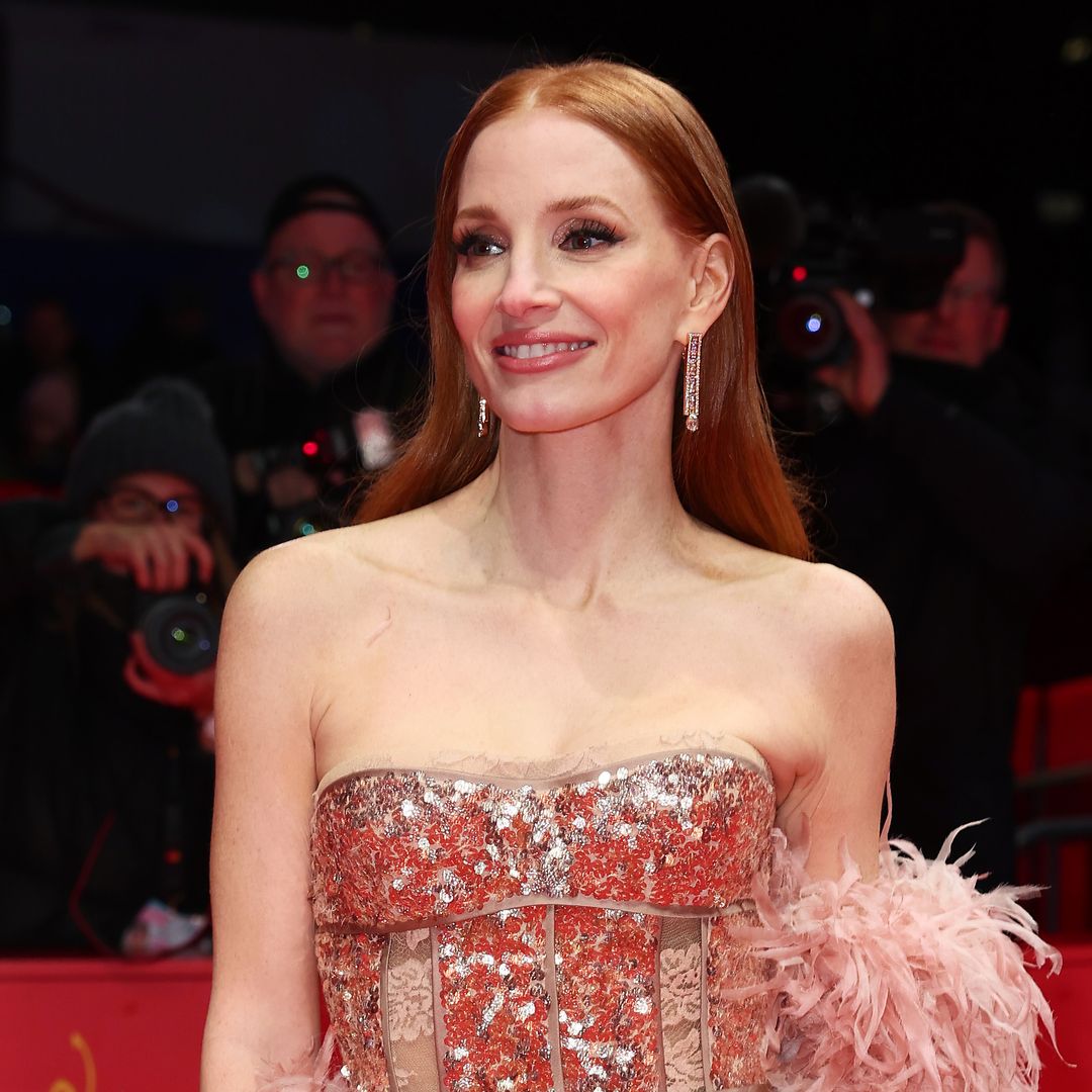 Jessica Chastain unveils major hair transformation in mini skirt and knee-high boots at Milan Fashion Week
