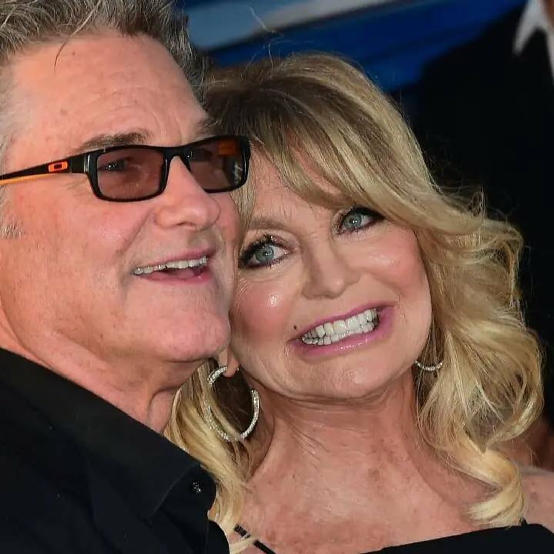 Goldie Hawn and Kurt Russell's grandson Buddy, 3, steals the show in rare family photo with baby brother