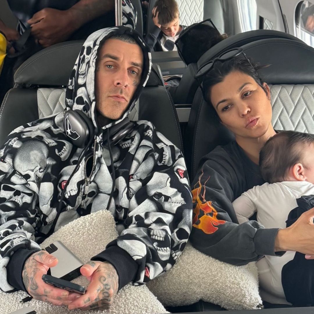 Kourtney Kardashian and Travis Barker's toddler son Rocky is so grown up in snow-capped family getaway 