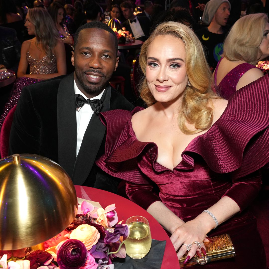 Adele and Rich at the Grammys sat smiling at the camera