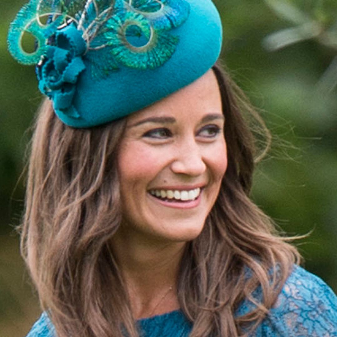 Pippa Middleton shows off glowing sun tan in ra-ra coat dress