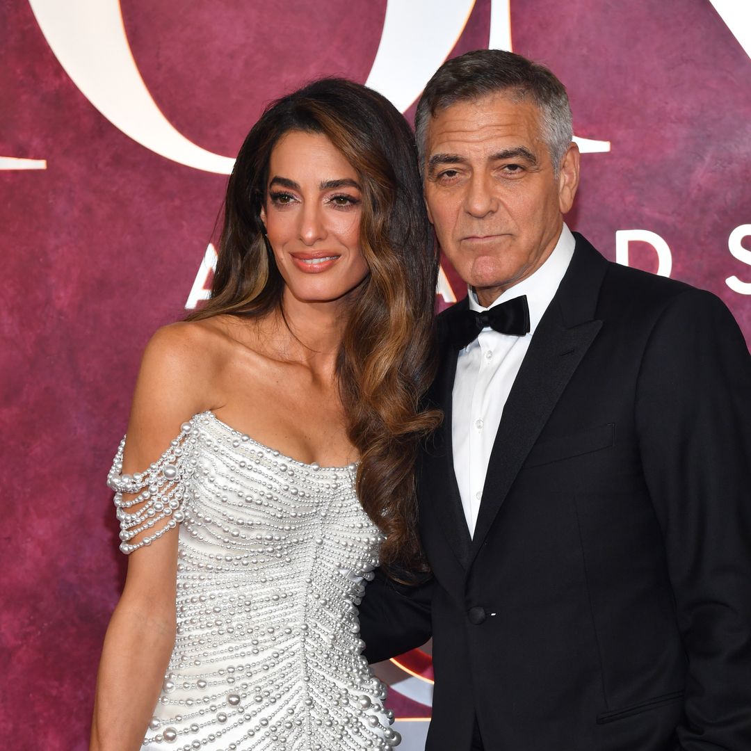 Amal Clooney steals the show in dazzling frock at star studded date night with George