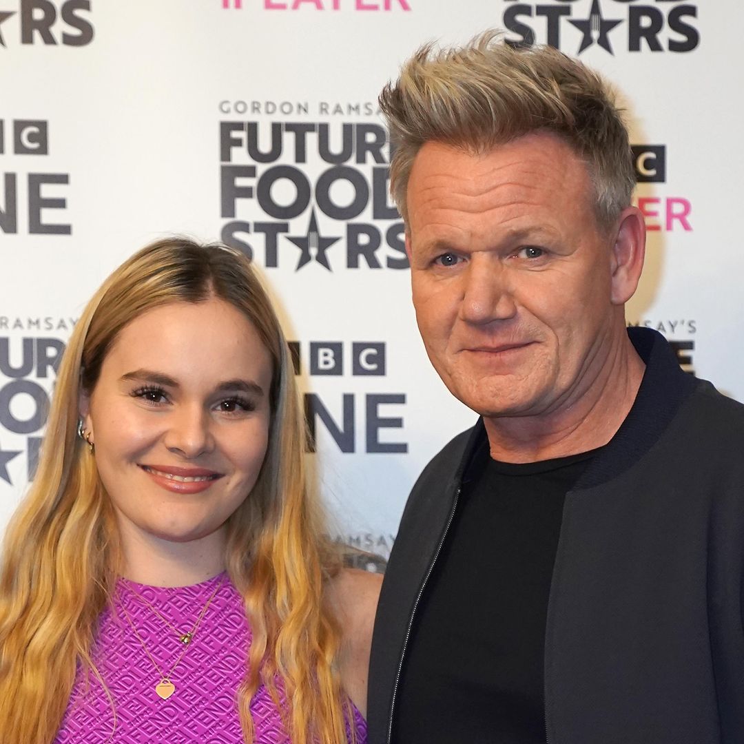 Holly Ramsay stuns in mini skirt and edgy leather jacket for star-studded outing with dad Gordon