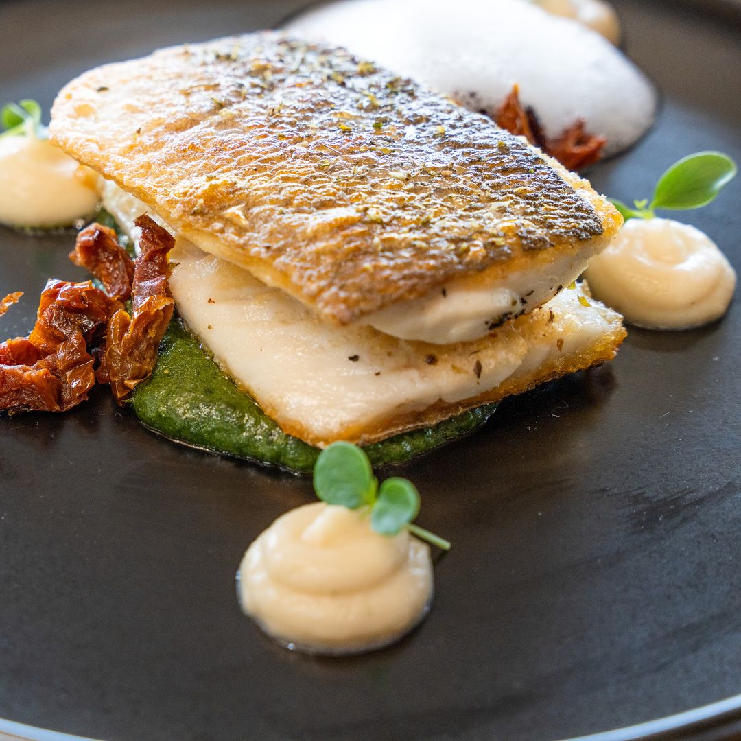 close up of fish dish at Eliamos hotel