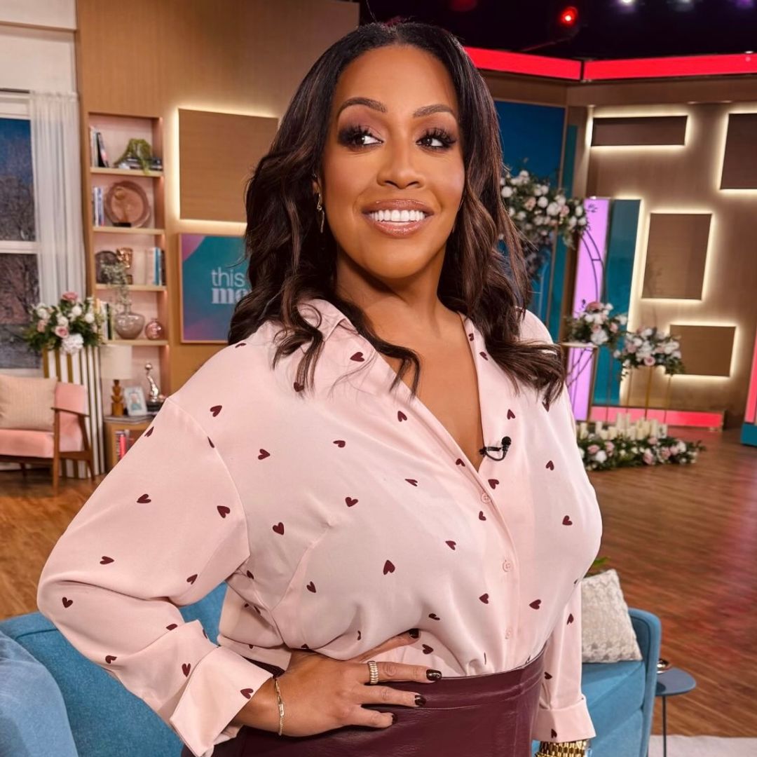 Alison Hammond's burgundy red leather skirt is so perfect for her Valentine's look - and it's so affordable