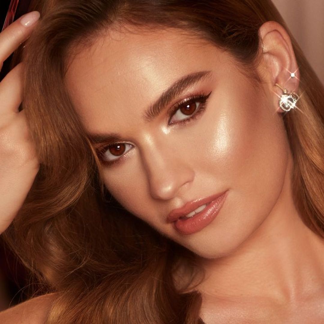 Lily James nailed the old Hollywood glamour look in a couture wedding gown