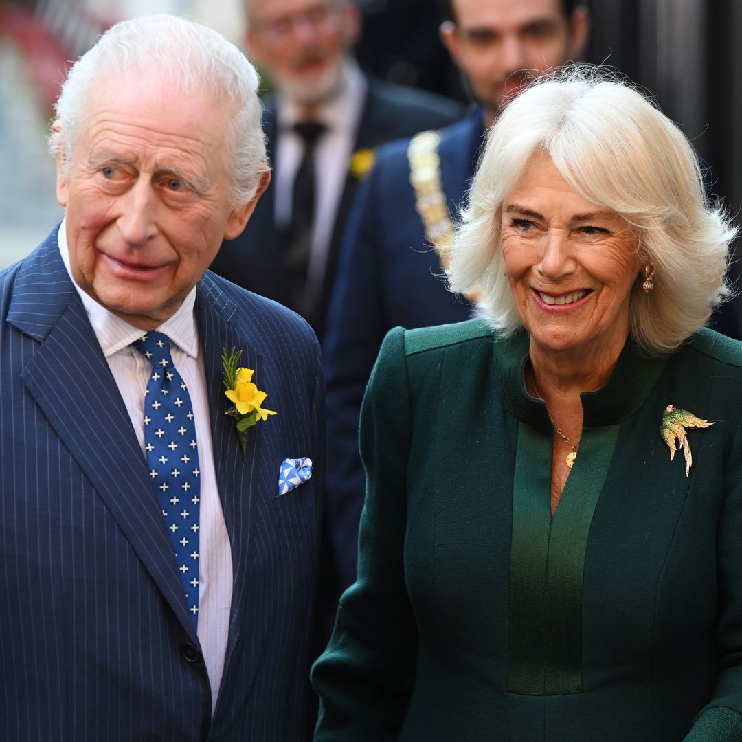 Queen Camilla shares tender moment with King Charles during Belfast visit